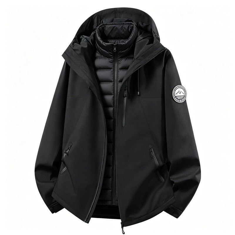 Men's Softshell Jacket with Removable Inner Layer