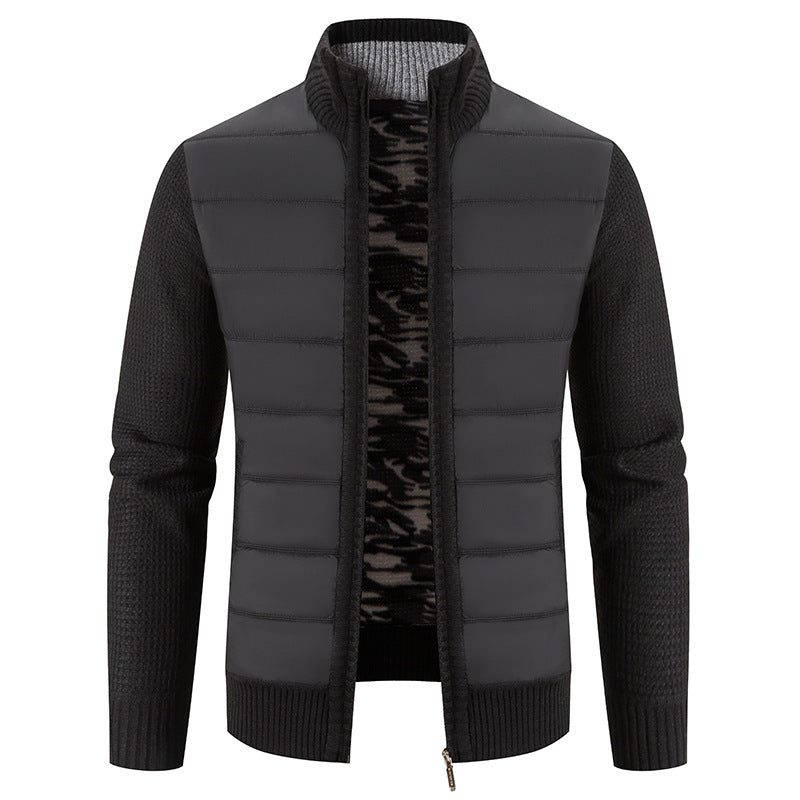 Veste matelassée hybride pour homme à manches en maille