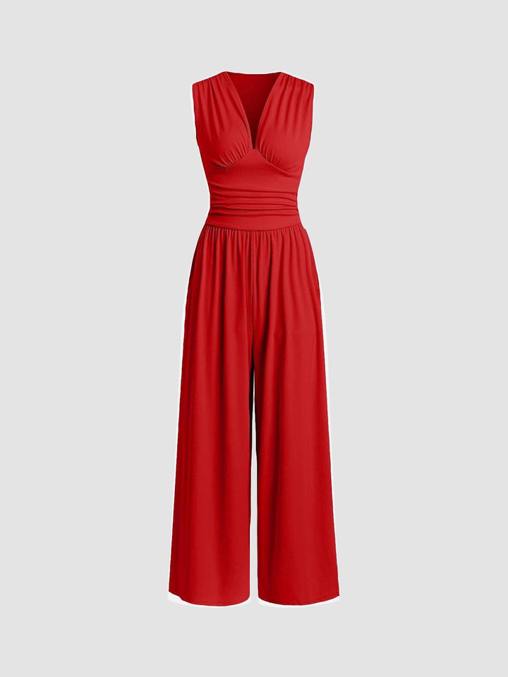 Women's Sleeveless Wide Leg Jumpsuit
