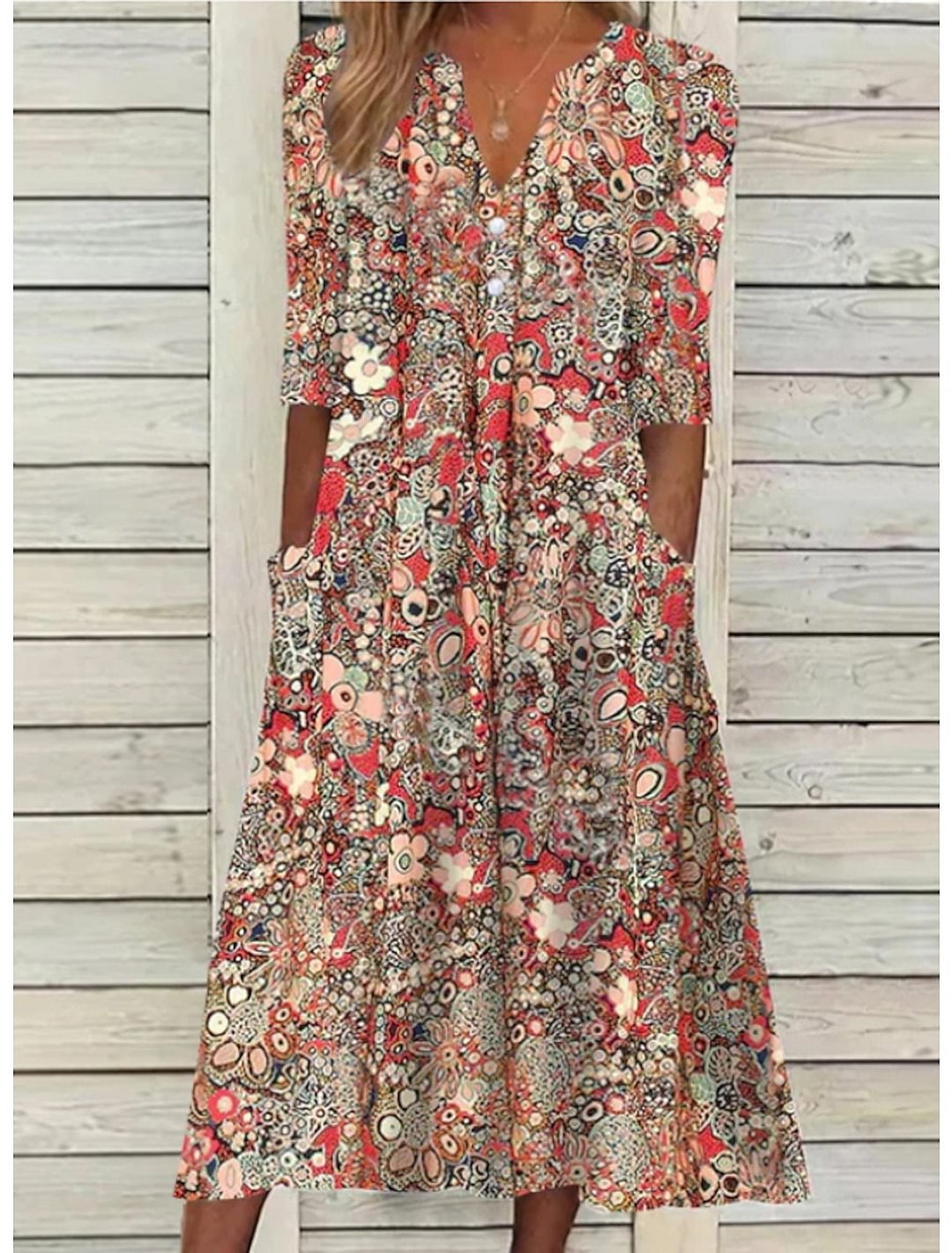 Alicja | Women's Floral Dress with Pockets