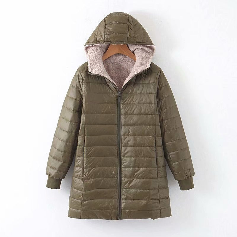 Women's Quilted Parka with Hood