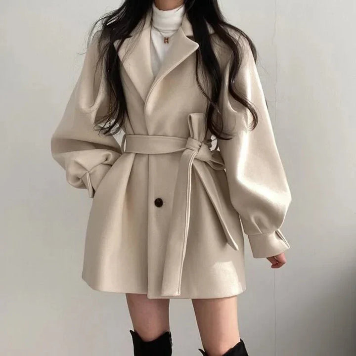 Women's Double-Breasted Belted Coat