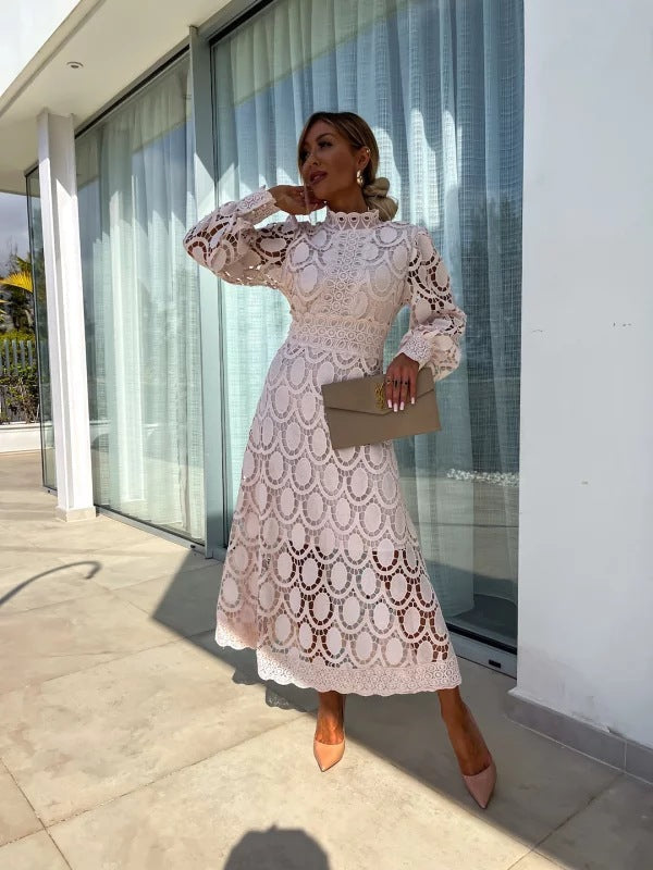 Evening Summer Maxi Dress With Sleeves
