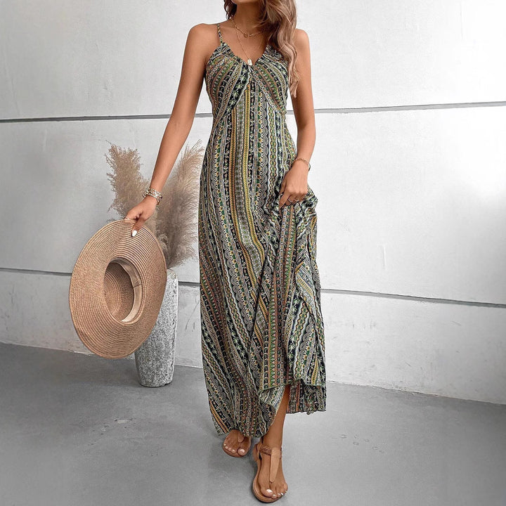 Klaudia | Women's Maxi Dress, Colorful, Airy