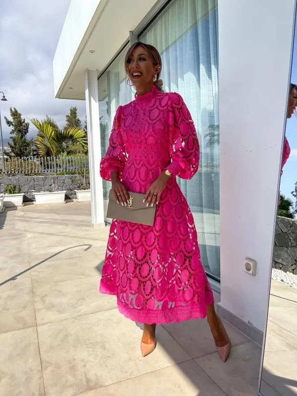 Evening Summer Maxi Dress With Sleeves