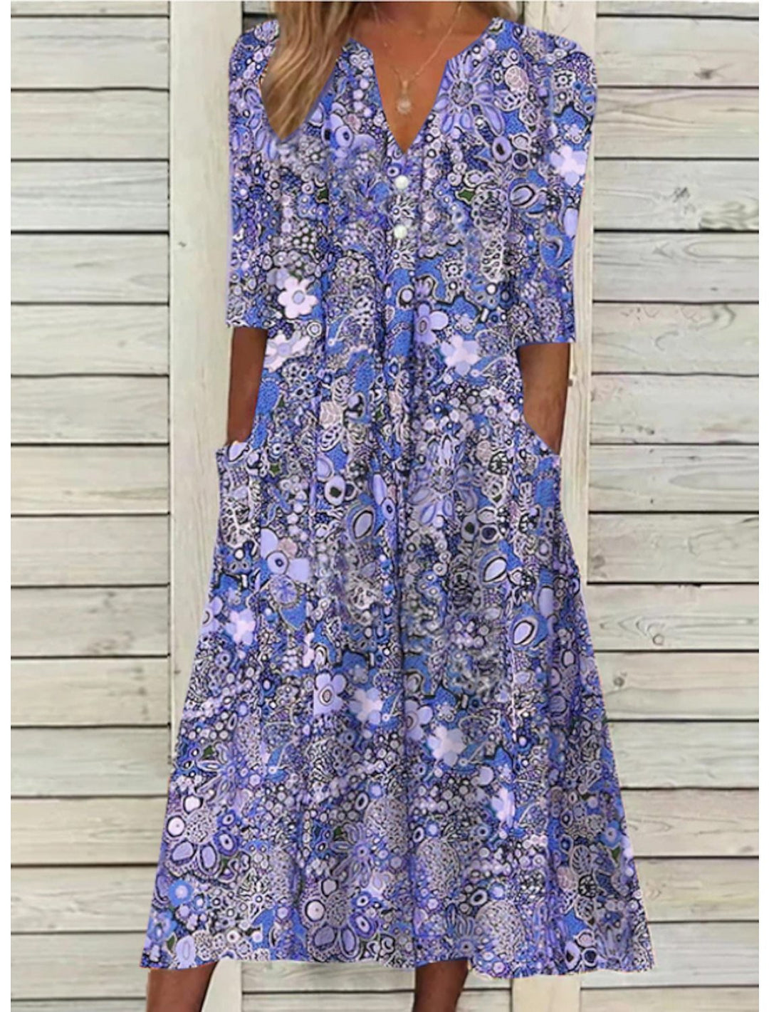 Alicja | Women's Floral Dress with Pockets
