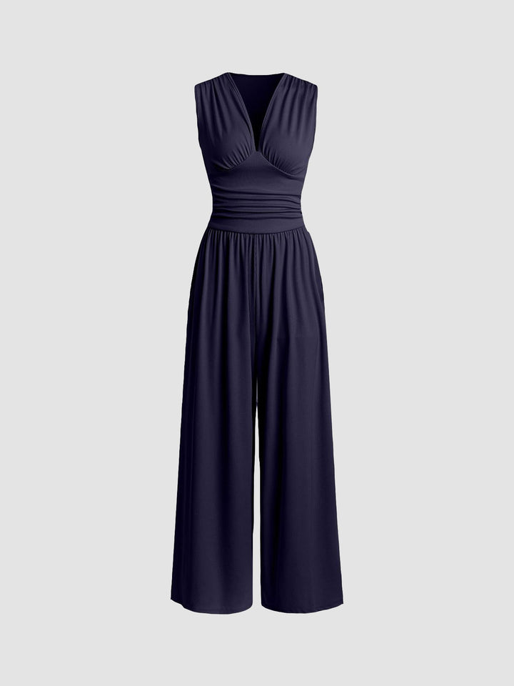 Women's Sleeveless Wide Leg Jumpsuit