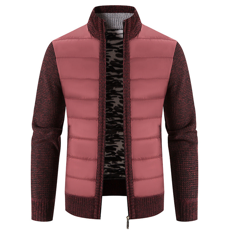 Veste matelassée hybride pour homme à manches en maille