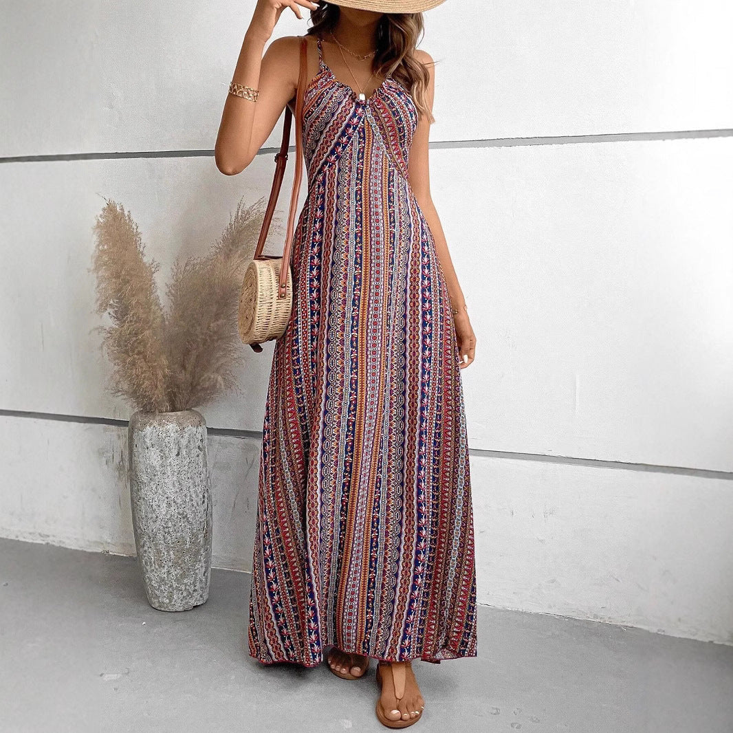 Klaudia | Women's Maxi Dress, Colorful, Airy