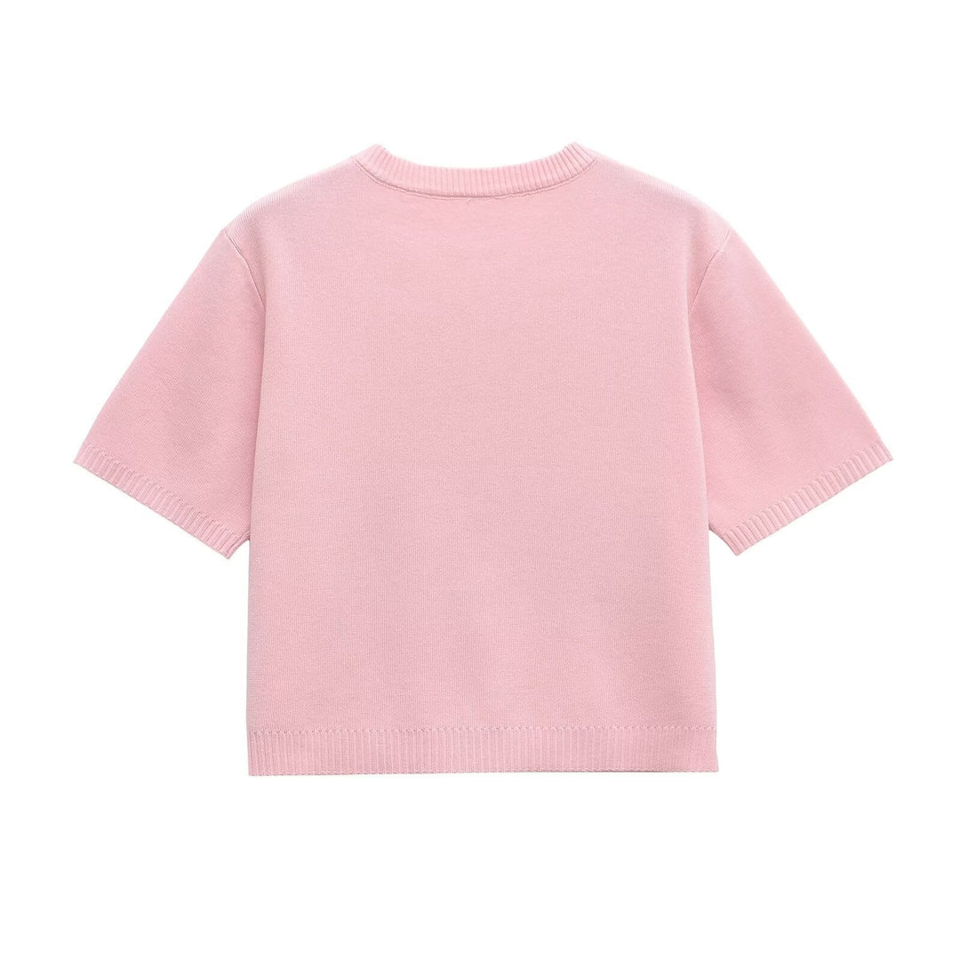 Women's Cropped Knit Co-Ord Set