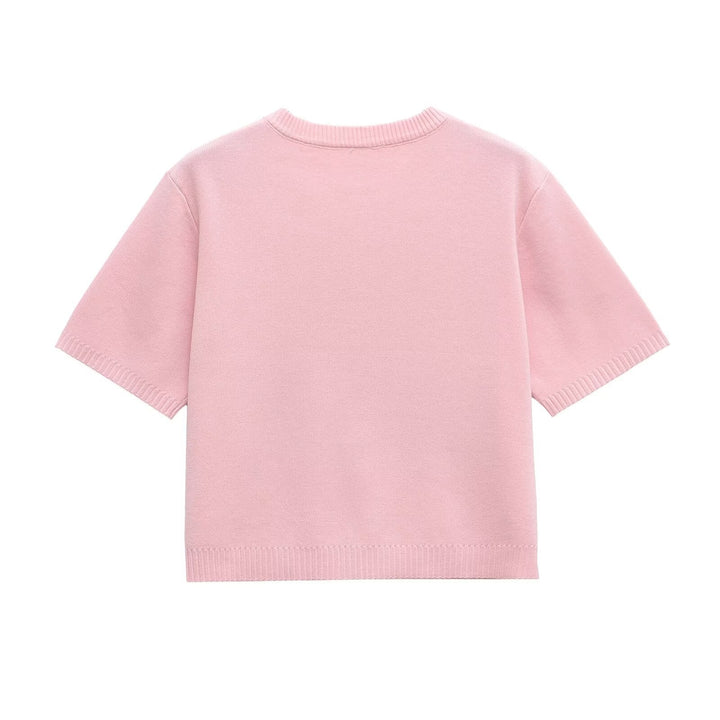 Women's Cropped Knit Co-Ord Set
