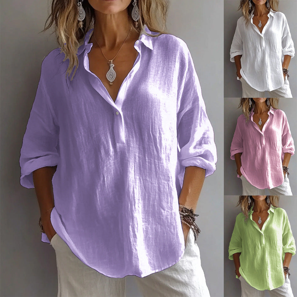 Women's Casual Linen Shirt