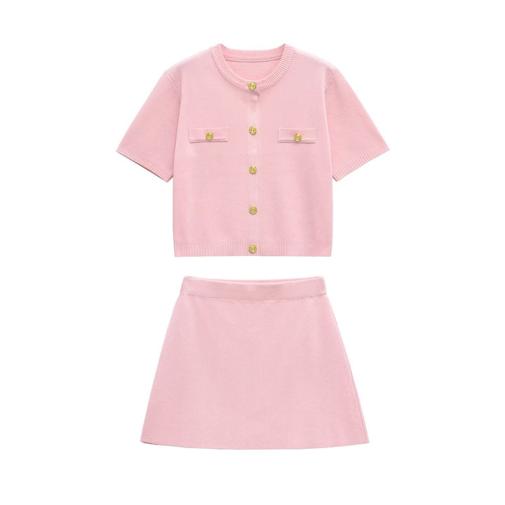 Women's Cropped Knit Co-Ord Set