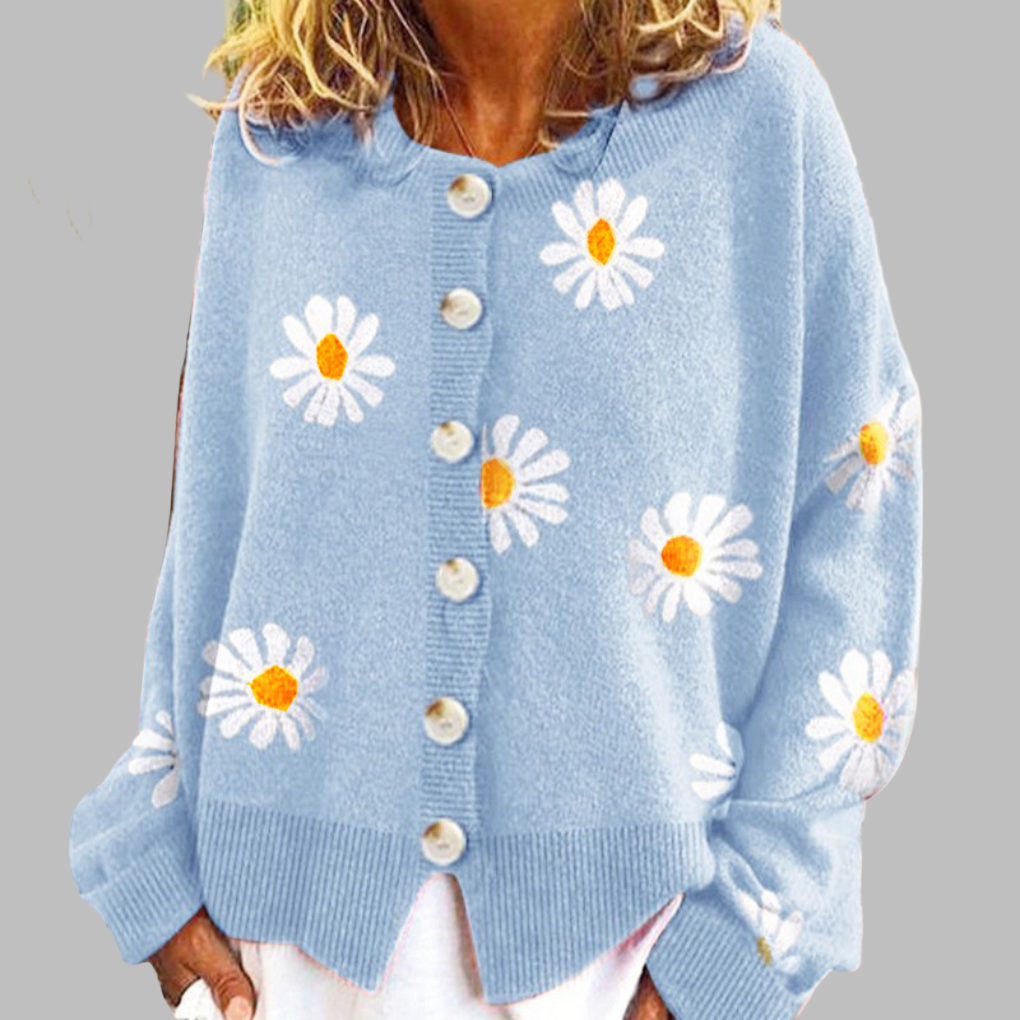 Women's Daisy Embroidered Cardigan
