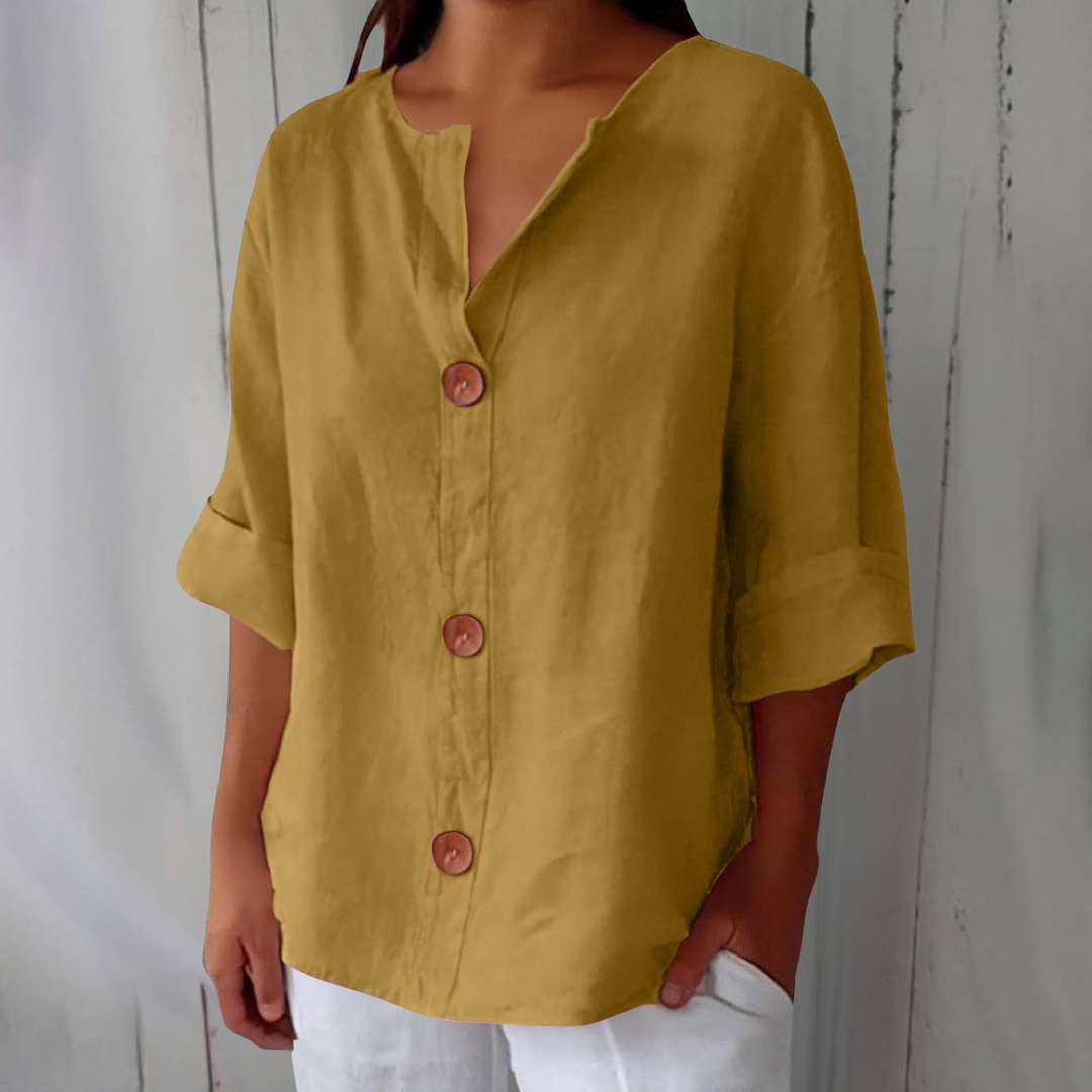 Women's Cotton Linen Summer Blouse