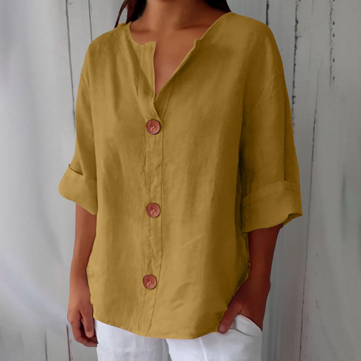 Women's Cotton Linen Summer Blouse