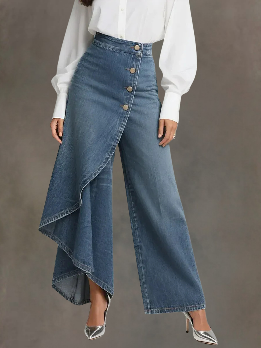 Women's High Waisted Wide Leg Trousers