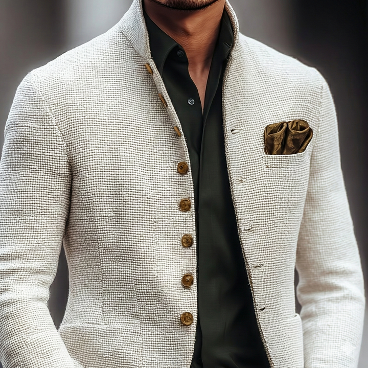 Men's Textured Single Breasted Cardigan