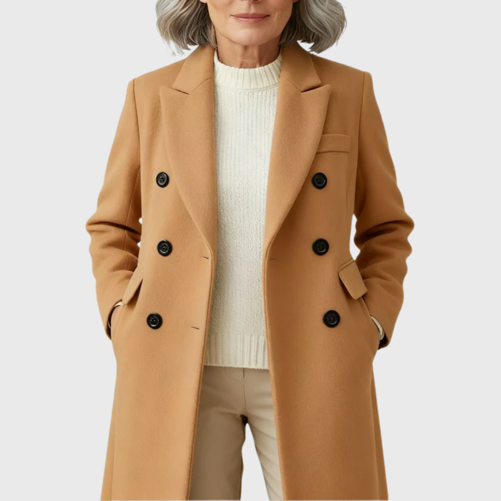 Abrigo de lana de invierno para mujer