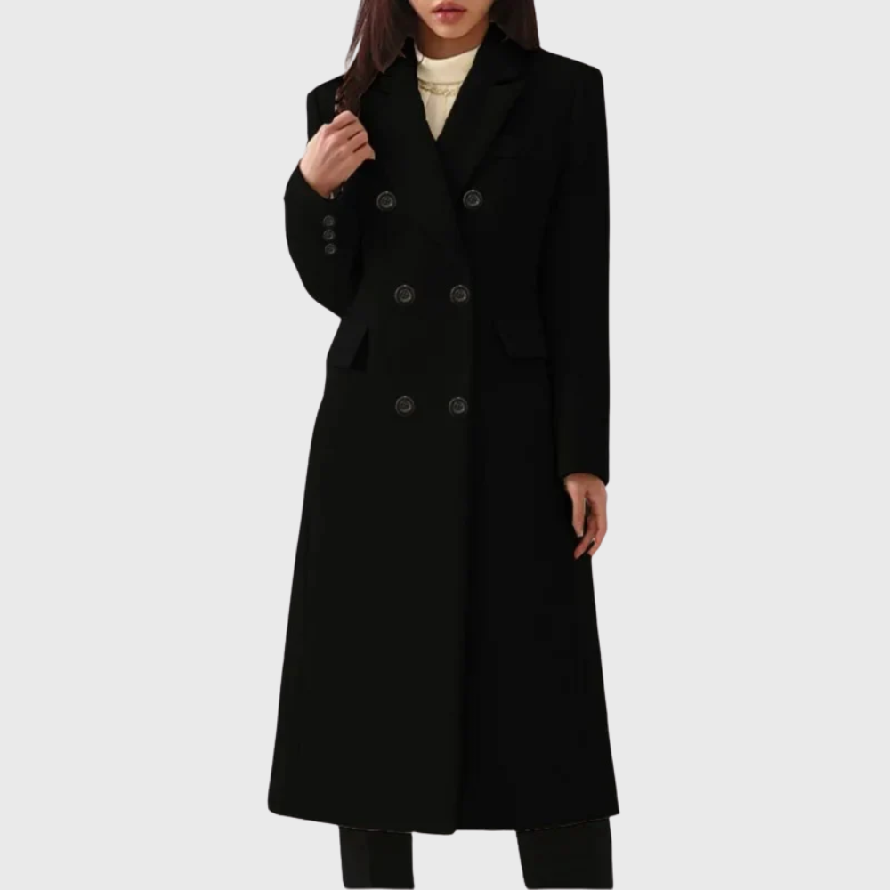 Abrigo de lana de invierno para mujer