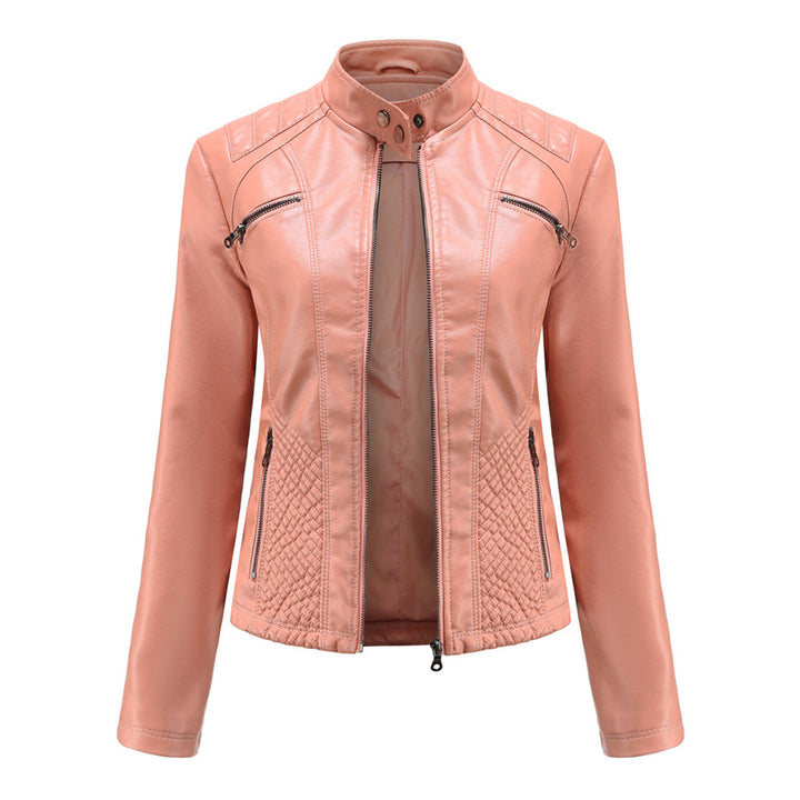 Women's Spring Jacket with Stand-Up Collar