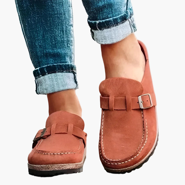 Women's Buckle Slip-On Mules