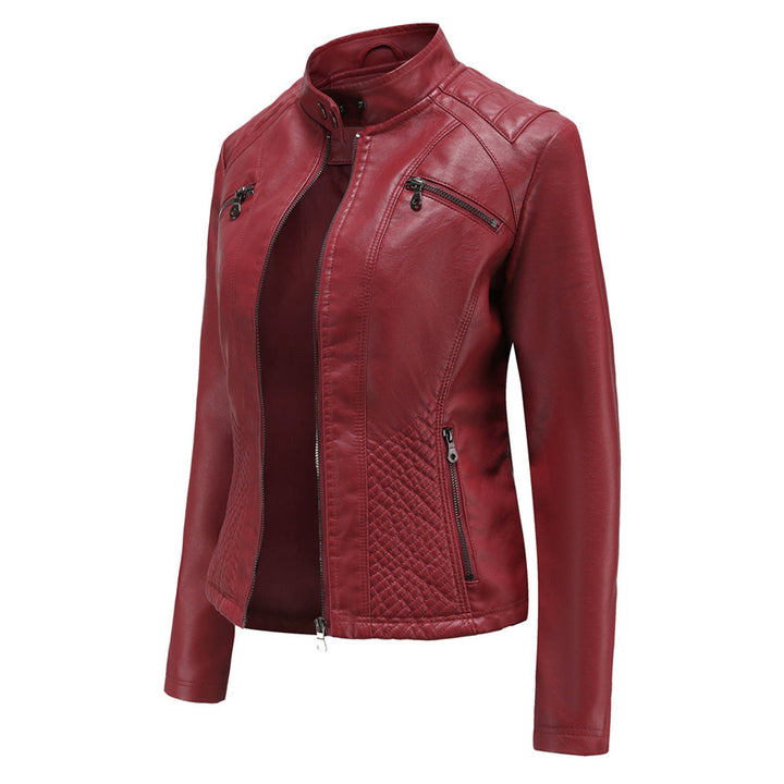 Women's Spring Jacket with Stand-Up Collar