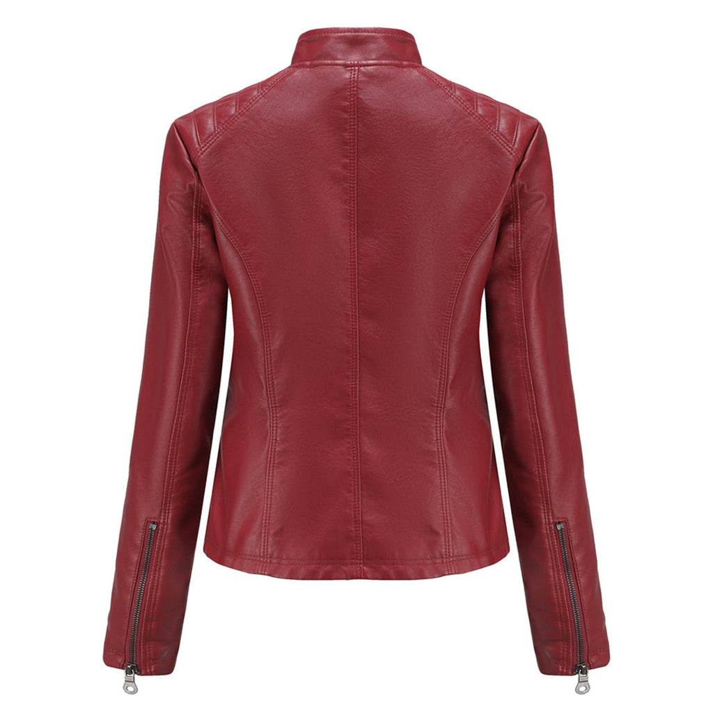 Chaqueta de primavera con cuello alto para mujer