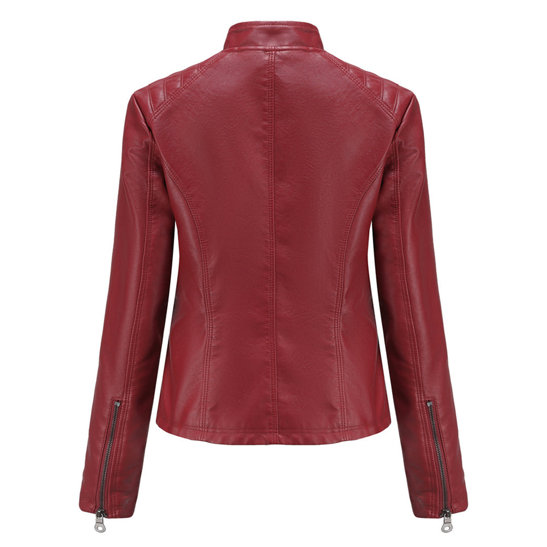 Women's Spring Jacket with Stand-Up Collar