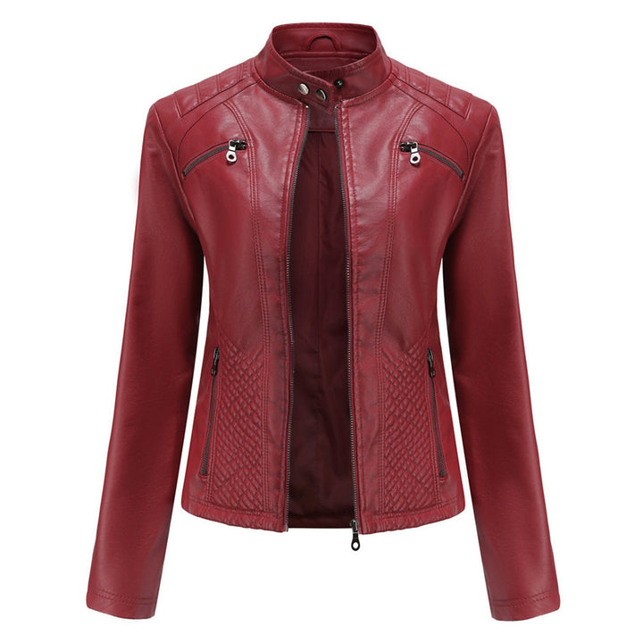 Women's Spring Jacket with Stand-Up Collar