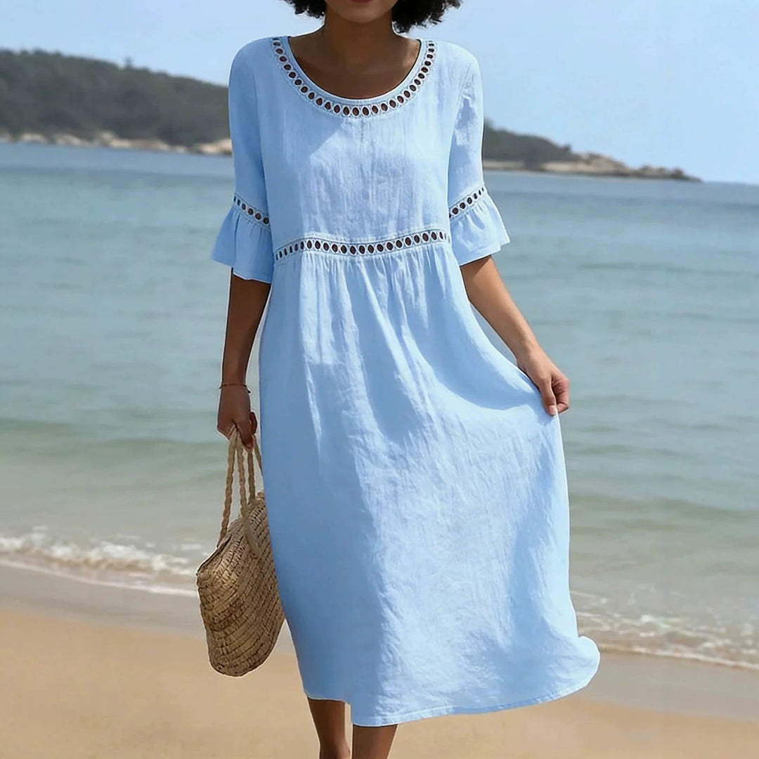 Women's Linen Summer Midi Dress