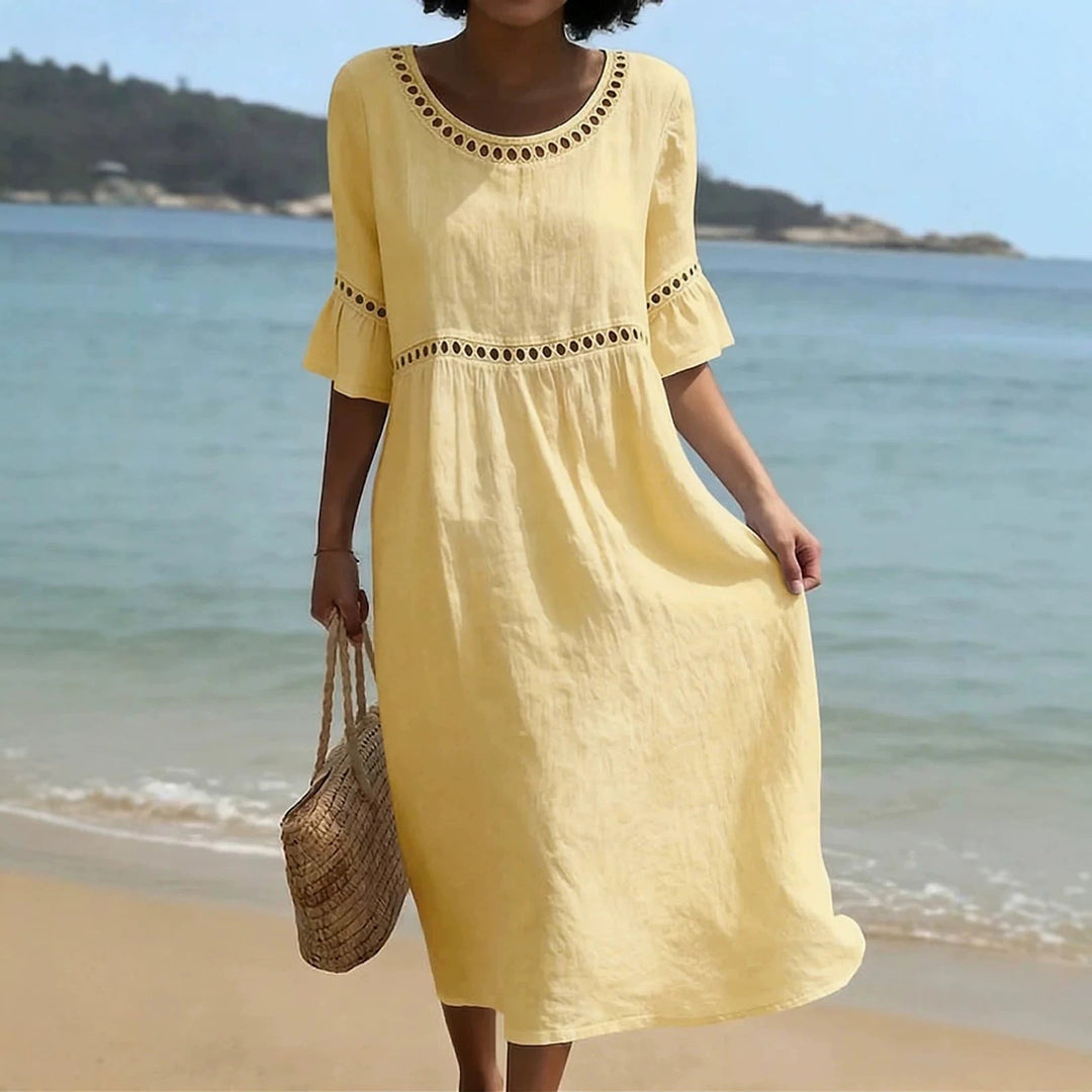 Women's Linen Summer Midi Dress