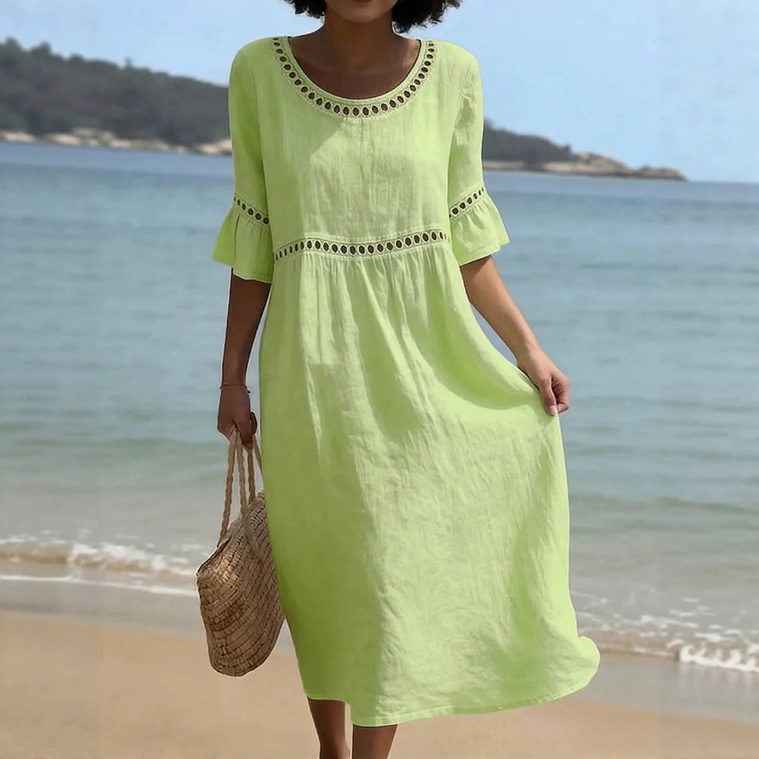 Women's Linen Summer Midi Dress