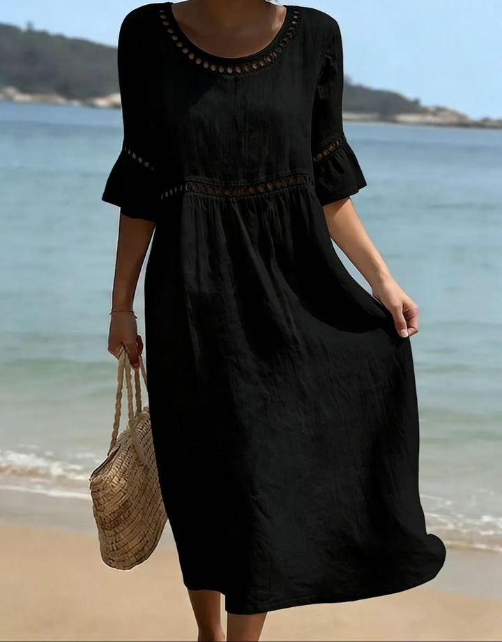 Women's Linen Summer Midi Dress
