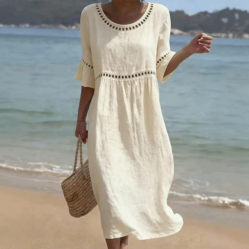 Women's Linen Summer Midi Dress