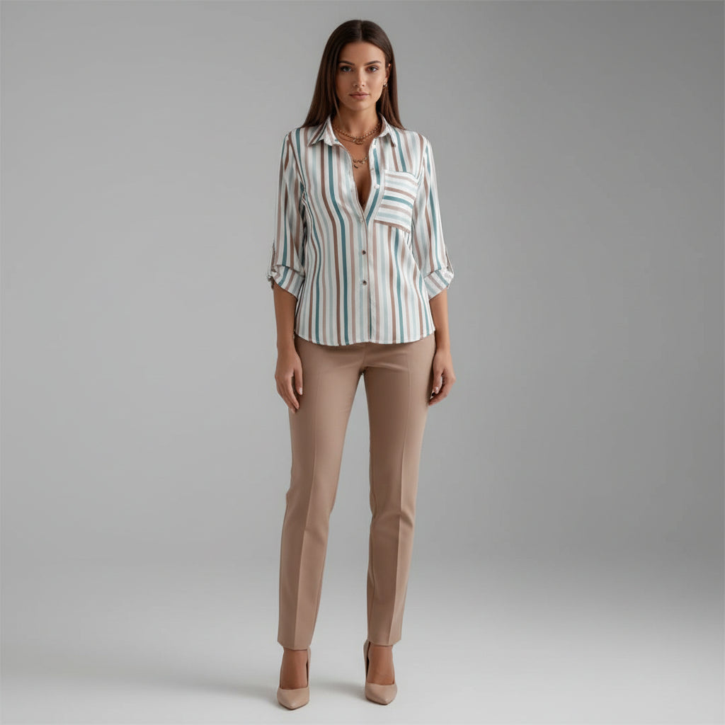 Women's Printed Button Front Shirt