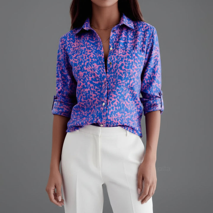 Women's Printed Button Front Shirt