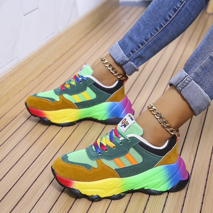 Women's Arch Support Rainbow Sneakers