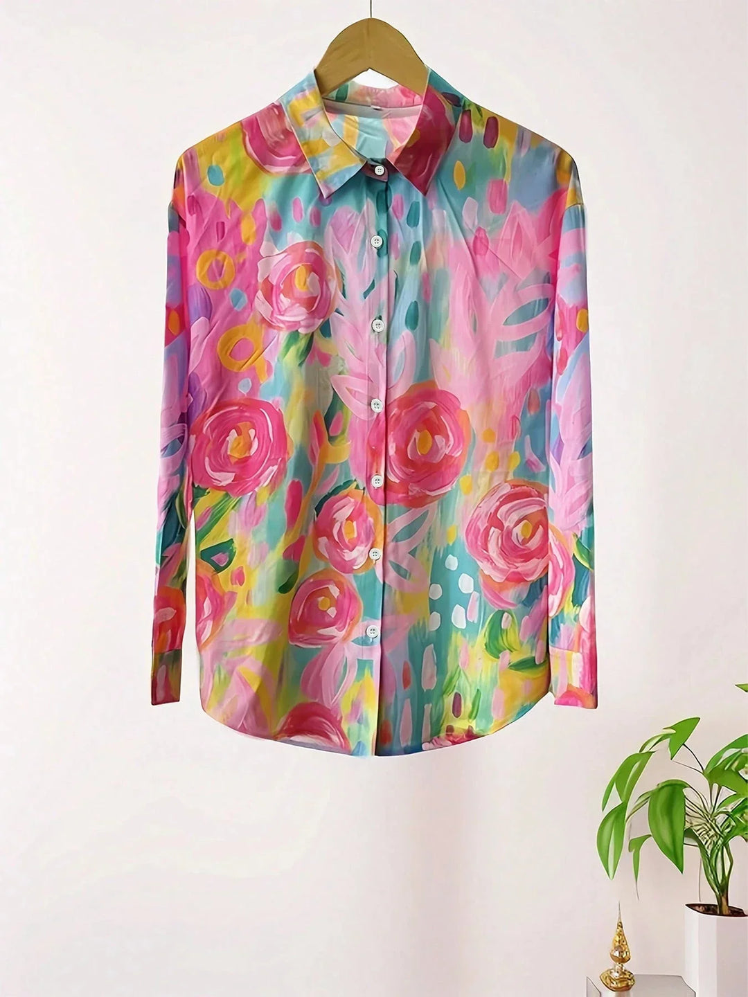 Women's Abstract Print Relaxed Fit Blouse