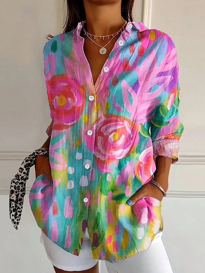 Women's Abstract Print Relaxed Fit Blouse