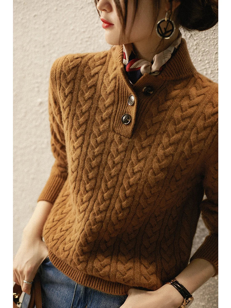 Women's Cable Knit Cashmere Blend Jumper