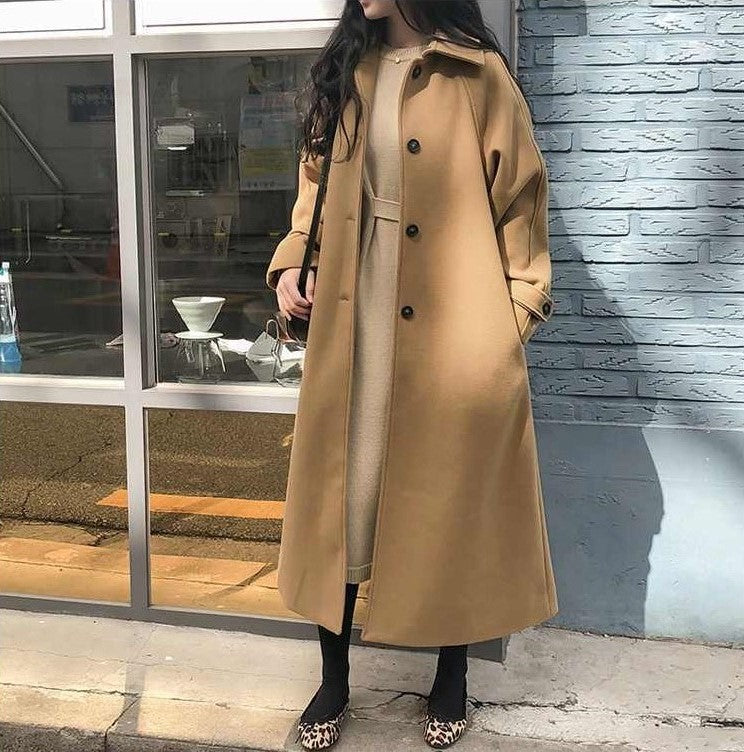 Trench-coat long ceinturé pour femme