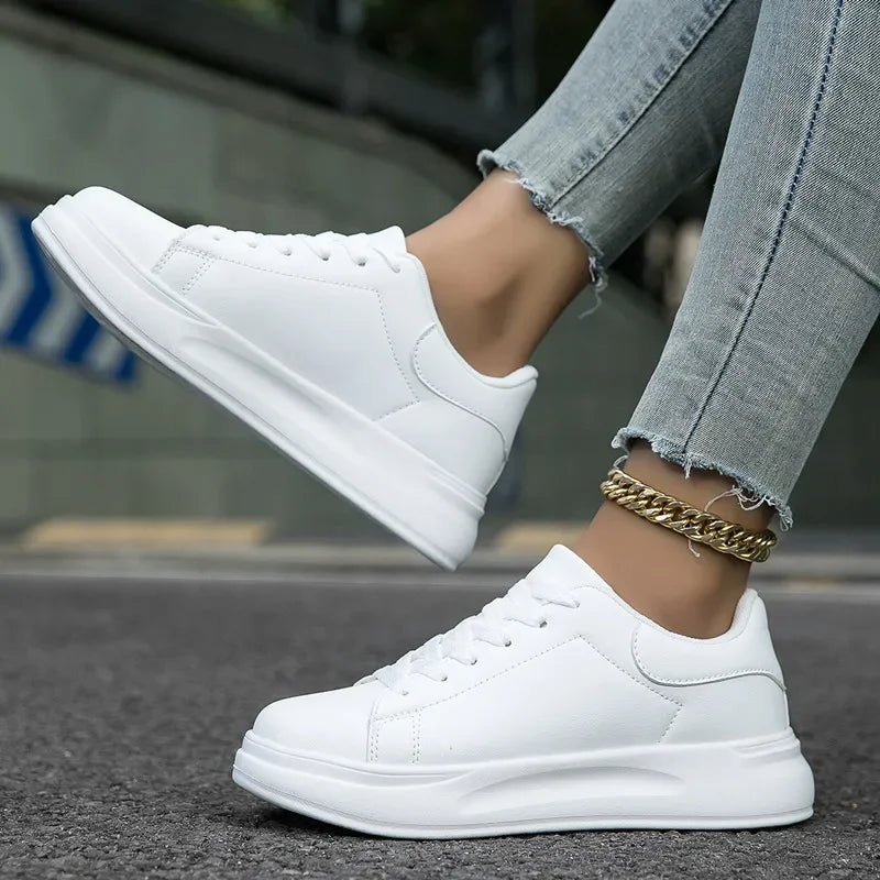 Classic Women's Sneakers With Thick Soles