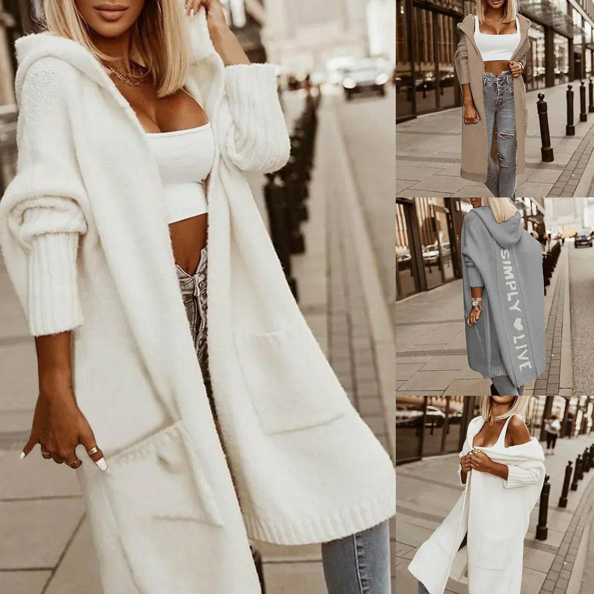 Women's Knee Length Long Cardigan