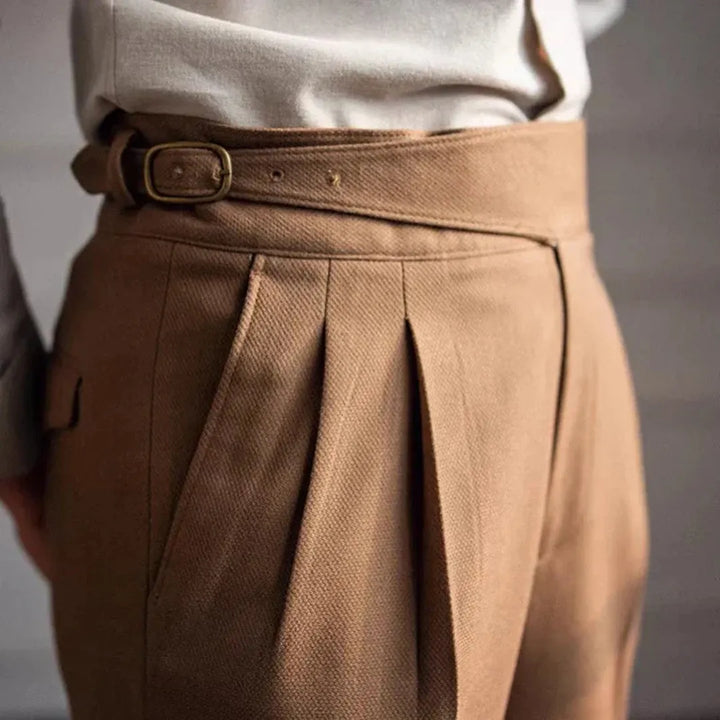 Men's Suit Pants with Adjustable Belt