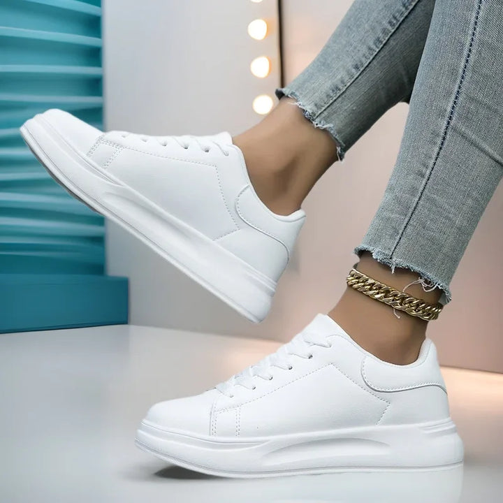 Classic Women's Sneakers With Thick Soles