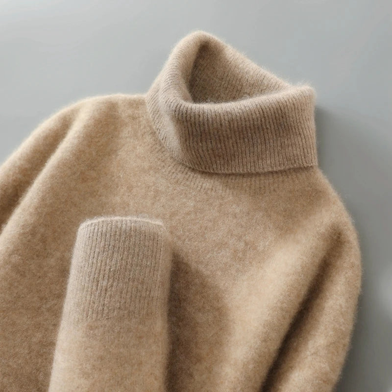 Women's Merino Wool Turtleneck Sweater