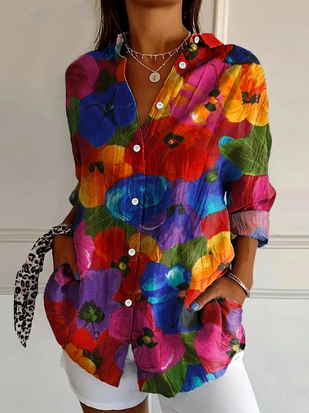 Women's Abstract Print Relaxed Fit Blouse