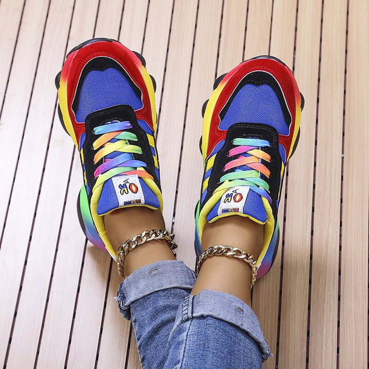 Women's Arch Support Rainbow Sneakers