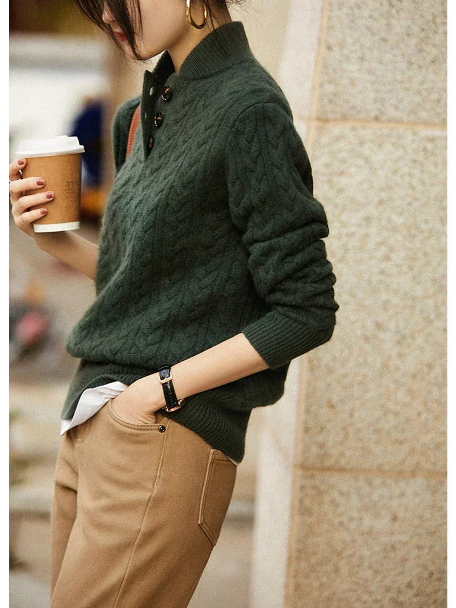 Women's Cable Knit Cashmere Blend Jumper